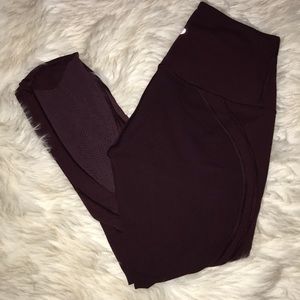 Lululemon HR crops with lazercut bottom